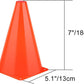 7 Inch Cones Sports, 24 Pack Orange Soccer Cones Agility Field Marker Plastic Traffic Training Cones for Basketball Football Skating Drills Practice - Indoor and Outdoor Festive Events Obstacle Course
