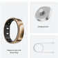 RingConn Gen 2 Air, Ultra-Thin AI Smart Ring, 10-Day Battery Life, Fitness/Sleep/Stress/HR Tracker for Women&Men, No App Fee for Standard Features, iOS & Android Compatible (Size 10, Dune Gold)