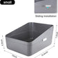 Sfozstra Cats Litter Box Low: Open Sifting Design -Tracking Space Saving - Grey Small Litter Box for Kittens up to 8 lbs