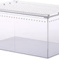 NANEEZOO Magnetic Acrylic Large Enclosure 2.5 Gallon 12 x 8 x 6 Inch Reptile Breeding Box Terrarium Cage for Insect Tarantulas Amphibians Caterpillars Snail Clear Acrylic Reptile Feeding Box