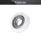 MroMax Roller Idler Bearing Pulley-8 x 22 x 7mm Sliding Conveyor Nylon Wheel with 688ZZ Bearing for Furniture, Hardware Accessories and Mobile Door White 4Pcs