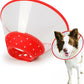 Pet Cone Recovery Dog Cone Adjustable Dog Collar Clear Padded Collar with Breathable Soft Edge, Plastic Puppy Cone Protect The Neck Surgery Recovery, Designed for Cats and Puppies (Medium, Red)