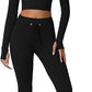 QINSEN Workout Sets for Women 2 Piece Seamless Long Sleeve Crop Tops Ribbed High Waist Leggings
