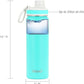 DRINCO Stainless Steel Water Bottle Spout Lid Vacuum Insulated Double Wall Water Bottle Wide Mouth (40oz 32oz 22oz 18oz 14oz) Leak Proof Keep Cold Sport Camping Hiking (22 oz, 22oz Teal)