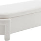 Modern Upholstered Storage Bench, Boucle Sherpa Fabric 50" Long Entryway Bench with Storage and Seating, Comfy Cute Ottoman Bench for Living Room/End of Bed/Hallway, White