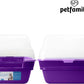 Petfamily Cat Litter Box, Large Foldable Jumbo Hooded Cat Litter Box with Transparent Lid (Purple)