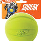 Nerf Dog Rubber Ball Dog Toy with Squeaker, Lightweight, Durable and Water Resistant, 4 Inch Diameter for Medium/Large Breeds, Single Unit, Green