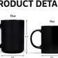 Family Forever Linked Together Custom Names Ceramic Mug, Crossword Puzzle Art, for Birthday, Anniversary or Special Occasions (Family Forever Linked Together Black Mug)