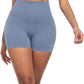 CHRLEISURE Women's 4 Packs Workout Gym Shorts, High Waisted Butt Lifting Scrunch Butt Seamless Booty Shorts
