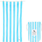 Dock & Bay Customized Beach Towel - Quick Dry, Sand Free - Compact, Lightweight - 100% Recycled - Includes Bag - Cabana Light - Tulum Blue- Large