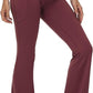 baleaf Women's V Crossover Flare Leggings with Pockets Yoga Pants High Waist Casual Workout Gym Bell Bottom Leggings
