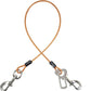 Dog Seat Belt Harness for Car,Dog Seatbelt of Coated Wire Leash Safety Restraint,No Chew Tether Cable Vehicle,Double Clips & Latch (Orange, 32 inch/80 CM)