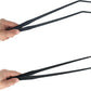 Aquarium Tweezers Extra Long 15 inches Feed Tong Clamps - FEITA Straight and Curved Stainless Steel 38cm Tweezers Set for Fish Tank Plants Aquascape Tools & Reptile Feeding Tongs - Black 2Pcs