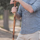SE Survivor Series 55" Hand Carved Wolf Hiking Stick, Weatherproof, Rope Wrapped, Metal Tip - WS626-55RW