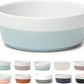 Waggo Dipper Ceramic Dog Bowl for Small and Large Breeds - Heavyweight and Durable Pet Food and Water Dish Crock, Dishwasher Safe, Modern (Cloud, Small)