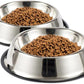 Stainless Steel Dog Bowls, 1.5 Cup/12oz Cat Bowl Water and Food with Rubber Base, Pet Bowls for Small Dogs, Cats, Puppy, Rabbit and Kitten, 2Pack