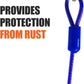 BV Dog Tie Out Cable 25 Feet - Heavy Duty Dog Lead Up to 60 Pounds - Reflective & Rust-Free with Quick Release Swivel Clips & 360° Rotating Clasp - Tangle-Free Dogs Runner for Yard (Blue, Single)