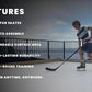 Potent Skateable Synthetic Ice Hockey Tiles (10-Pack, 21.6 SQFT) – Artificial Ice Rink Tiles for Home Hockey Training – Easy Interlocking Assembly, Expandable Design, Durable Self-Lubricating Surface