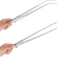 Aquarium Tweezers Extra Long 15 inches Feed Tong clamps - FEITA Straight and Curved Stainless Steel 38cm Tweezers Set for Fish Tank Plants Aquascape Tools & Reptile Feeding Tongs - Sliver 2Pcs