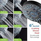 Hotel Spa AquaCare for California As-Seen-On-TV High Pressure Handheld Rain 50-mode 3-way Shower Head Combo with Adjustable Arm, Anti-clog Jets, Tub & Pet Power Wash, 6 ft. Hose, Matte Black