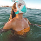 QingSong Full Face Snorkel Mask for Adults, Snorkeling Gear with Camera Mount, 180 Degree Panoramic View Snorkel Set Anti-Fog Anti-Leak