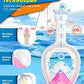 QingSong Full Face Snorkel Mask for Adults, Snorkeling Gear with Camera Mount, 180 Degree Panoramic View Snorkel Set Anti-Fog Anti-Leak