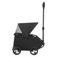 Small Dog Stroller, Pe4-Wheel Portable Dog & Cat Stroller with Semi-Open Design, Foldable Pet Cart with Canopy for Small Dogs or Cats Weighing Less Than 15.43 Pounds (Black)