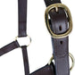 Schneiders Premier Lancaster Fixed Throat Leather Halter for Horses | 1" Single-Ply Leather | Lightweight Everyday Design | Brass Hardware