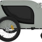 Tidyard Pet Bike Trailer Gray and Black Oxford Fabric and Iron Pet Bicycle Carrier, Animal Bike Stroller for Cat, Puppy, Dog, Outdoor, Travel Style A