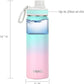 DRINCO Stainless Steel Water Bottle Spout Lid Vacuum Insulated Double Wall Water Bottle Wide Mouth (40oz 32oz 22oz 18oz 14oz) Leak Proof Keeps Cold or Hot (22 oz, 22oz Macaron)