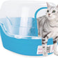 Petphabet Jumbo Hooded Cat Litter Box, Extra Large, Light Blue