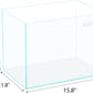 9.5 Gallon Rimless Aquarium, Ultra Clear Glass Low Iron Small Fish Tank for Betta, L15.7×W11.8×H11.8 Inches Thickness 5mm with EVA Foam Mat Included