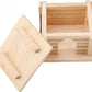 Hamster Cages Natural Wooden Hamster House Flat Top Cabin Hamster