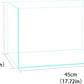 Fzone 10 Gal Rimless Low Iron Fish Tank Nova Clear Ultra-White 45° Mitered Edges Translucent Glass Anata Series Aquarium w/Black Foam Leveling Mat(S45-W30)