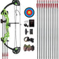 Compound Bow Archery for Youth and Beginner, Right Handed,19”-28” Draw Length,15-29 Lbs Draw Weight, 260 fps