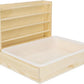 2 in 1 Wooden Rabbit Hay Feeder Box Safe Bunny Feeder Manger Grass Food Holder Rack Hay Holder with Toilet Rabbit Hay Feeder with Litter Pan Designed for Rabbits Guinea Pig Hamster Small Animals