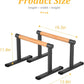 11.8" High Wooden Parallel Bar and Dip Bar with Thick Beech Handles, Push-up Bar, Rock-Free Fitness Equipment for Handstand, L-Sit, Gymnastics, Strength Training Home Gym,440lbs