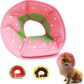 Soft Dog Cone, Lightweight Elizabethan Collar for Dogs, Adjustable Soft Cones for Dogs/Cats to Stop Licking After Surgery, Cute Strawberry Cone of Shame Alternatives for Pets(Small)