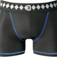 Diamond MMA Compression Shorts with Built-in Jock Strap Supporter with Athletic Cup Pocket for Sports