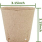 Peat Pot, 126 Packs 3.15 Inch Seed Starting Pots with Drainage Holes Round Nursery Pot, Biodegradable Round Plant Seed Starter Peat Pots Germination Seedling Trays