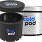 The Cold Pod Insulated XL Cold Plunge Tub Bundle - 116 Gal Ice Bath Round Tubs with Energy Saving Multi-Layer Cover - Chiller Compatible&Silver Reflective