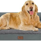 Large Dog Bed Orthopedic Washable - Beds Bolster - Extra XL XLarge Big Dogs - Memory Foam Couch Sofa - Waterproof with Removable Cover - Dark Grey Dog Bed