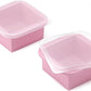 2-Cup Silicone Freezer Trays with Lids – Perfect for Meal Prep, Portion Control, and Easy Freezing-Meal Prep Container Molds for Soup,Leftovers (Cotton Candy, 2 Pack)
