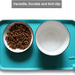Hoki Found Silicone Non Slip Pet Feeding Mats - Dog Cat Bowl Placemats - Waterproof Food Mats for Floors - Teal
