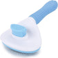 Pet Brush for Cats and Dogs | Self Cleaning Comb for Cats, Dogs, Bunny | Blue Pet Grooming Brush | Massaging Tool Suitable for Pets with Long or Short Hair