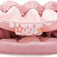 2 in 1 Cat Tunnel Bed Tube with Cushion and Plush Ball Toy Playground Crinkle Collapsible for Large Cats Kittens Kitty Puppy Small Dog Foldable Soft Pet Play Bed Indoor Outdoor- Pink Cat Tunnel Bed