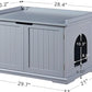 unipaws Cat Litter Box Enclosure Furniture, Cat Washroom, Hidden Litter Box Cover, Cabinet for Large Cat, Dog Proof Cat Litter Boxes, Hideaway Litter Box, Cat House, Grey