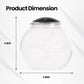Koller Products 1-Gallon Globe Fish Bowl, Impact- Resistant Plastic Aquarium Starter Kit with LED Lighting, Built-in Timer, Crystal-Clear Clarity, Desktop Fish Tank for Home Décor