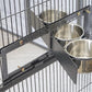 SENY Heavy Duty Large Walk-in Bird Aviary Cage, 79H x 86W x 62D inches, for Parrots, Macaws, Cockatoos, Reptiles, Dogs, Birds Flight Cage. (Silver Black, Wire Size: 0.14")