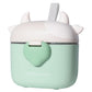 Bebamour Baby Formula Dispenser On The Go, Formula Container to Go, Formula Holder for Travel, Candy Fruit Snack Storage Container with Scoop and Leveller (Light Green Cow)